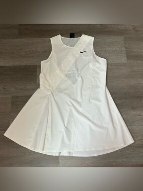 Nike | Dresses | Rare Nike Womens Drifit Slam Tennis Dress Sz Large Gorge  Greennavy Blue | Poshmark